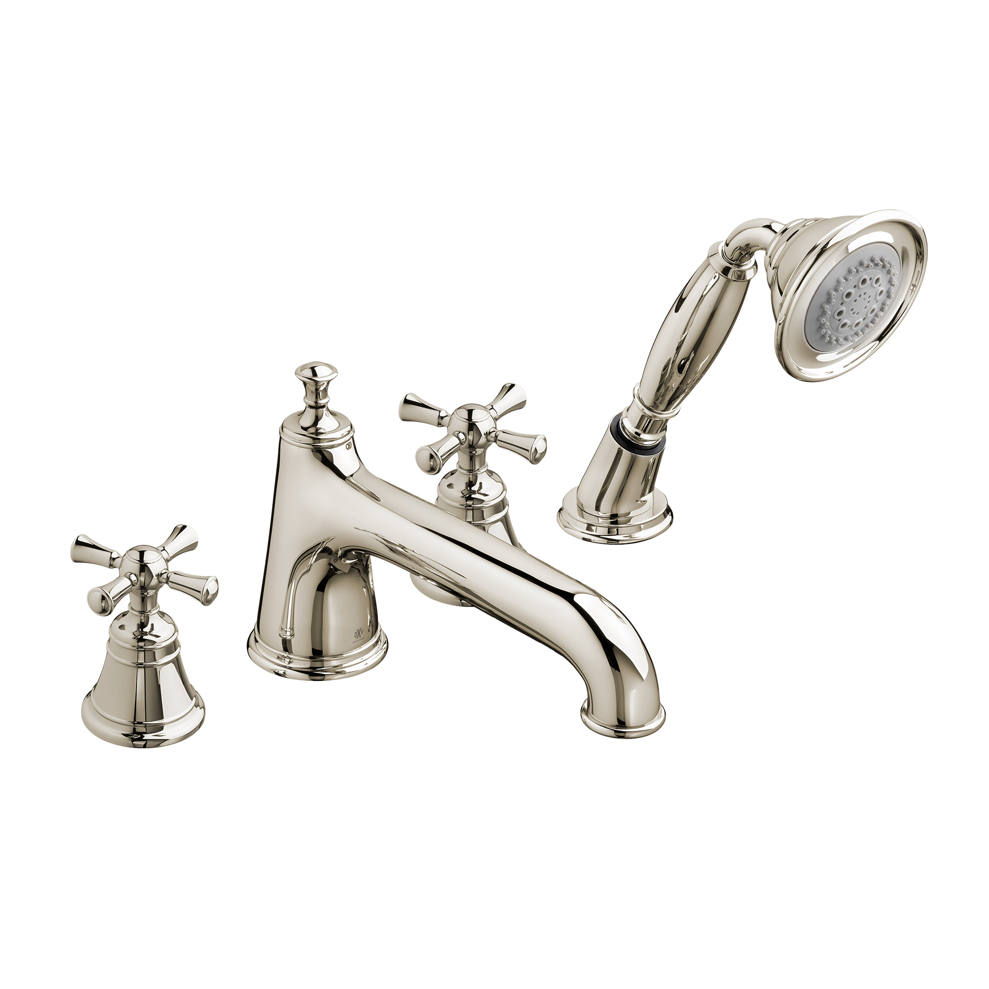 Randall 2-Handle Deck Mount Bathtub Faucet with Hand Shower and Cross Handles